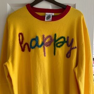 Queen of Sparkles "Happy" Light Weight Sweater